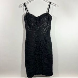 Alberto Makali Silk Black Dress Leopard Dress size Small
